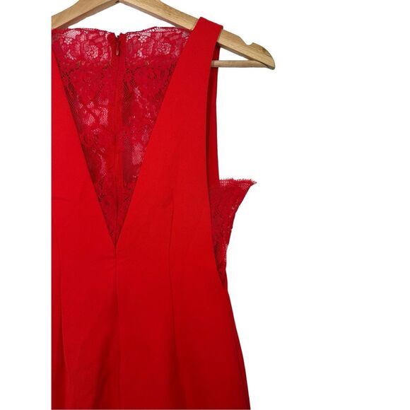NWT NBD Britney Mini Red Lace Panels Cocktail Sleeveless Dress size small - Picture 8 of 10